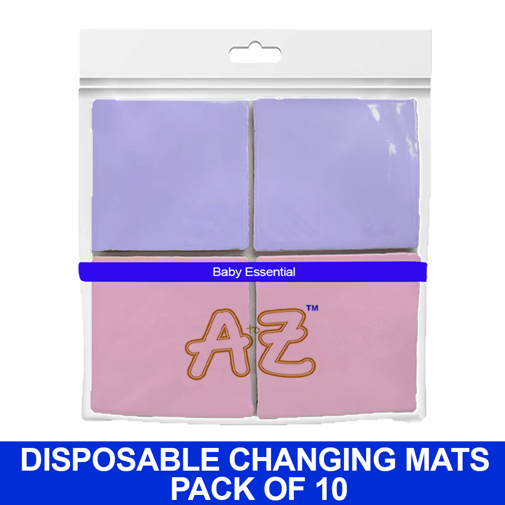 A To Z - Disposable Changing Mats - Pink/Lavender - 45x60 cm - 10 Pcs