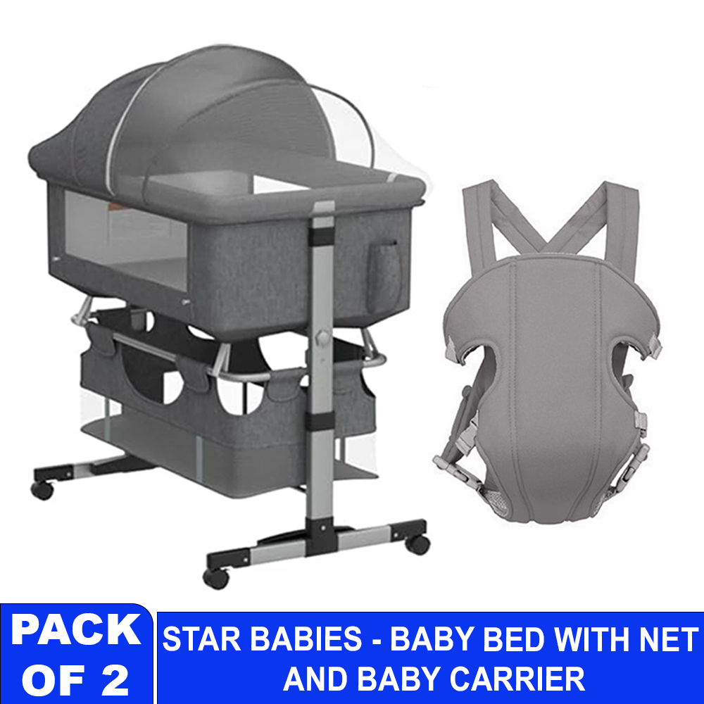 Star Babies Baby - Crib & Baby Carrier - Grey
