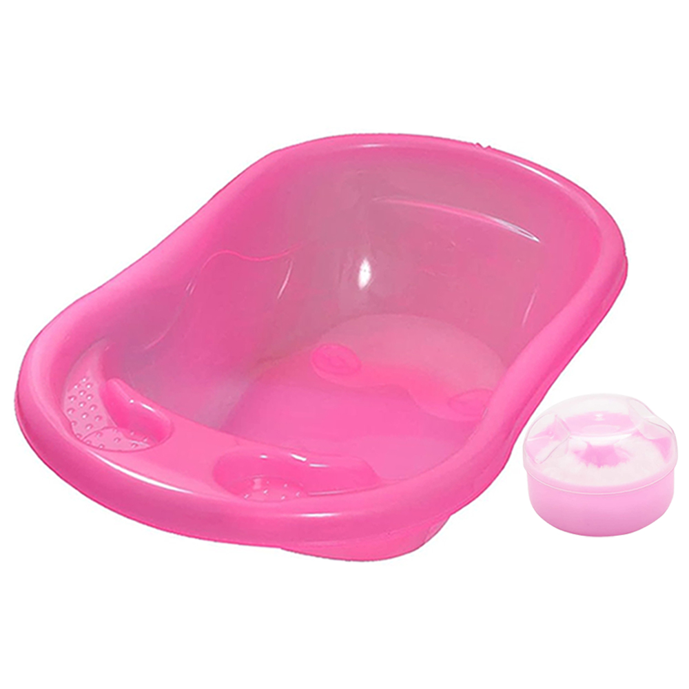 Sunbaby - Splash Baby Bathtub With Powder Puff - Pink