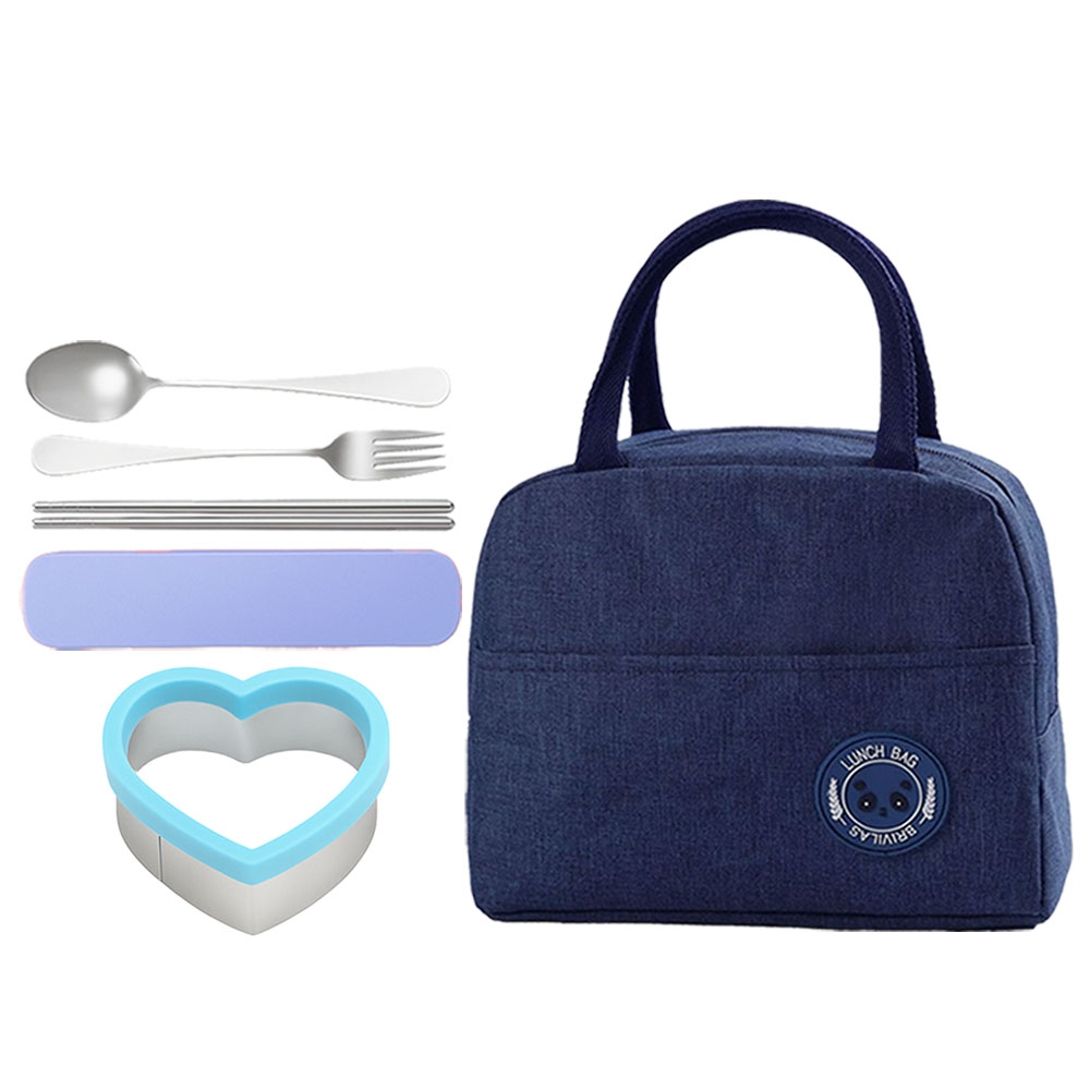 Star Babies - Insulated Mini Lunch Bag, Sandwich Cutter & Cutlery Set - Multicolor - 7 Pcs