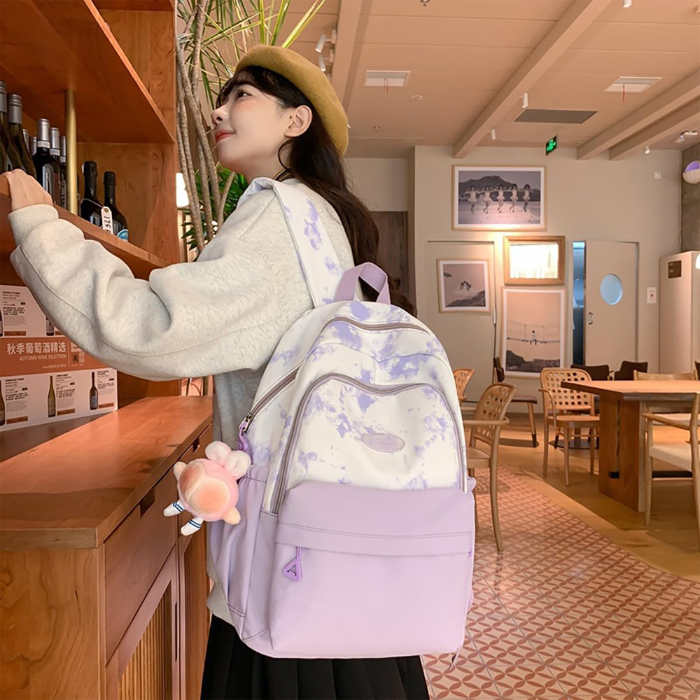 Star Babies - Tie-Dye School Backpack - Lavender - 18-Inch/46cm