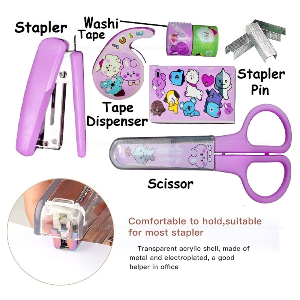 Star Babies - 5-In-1 Stationery Set - Unicorn - Purple