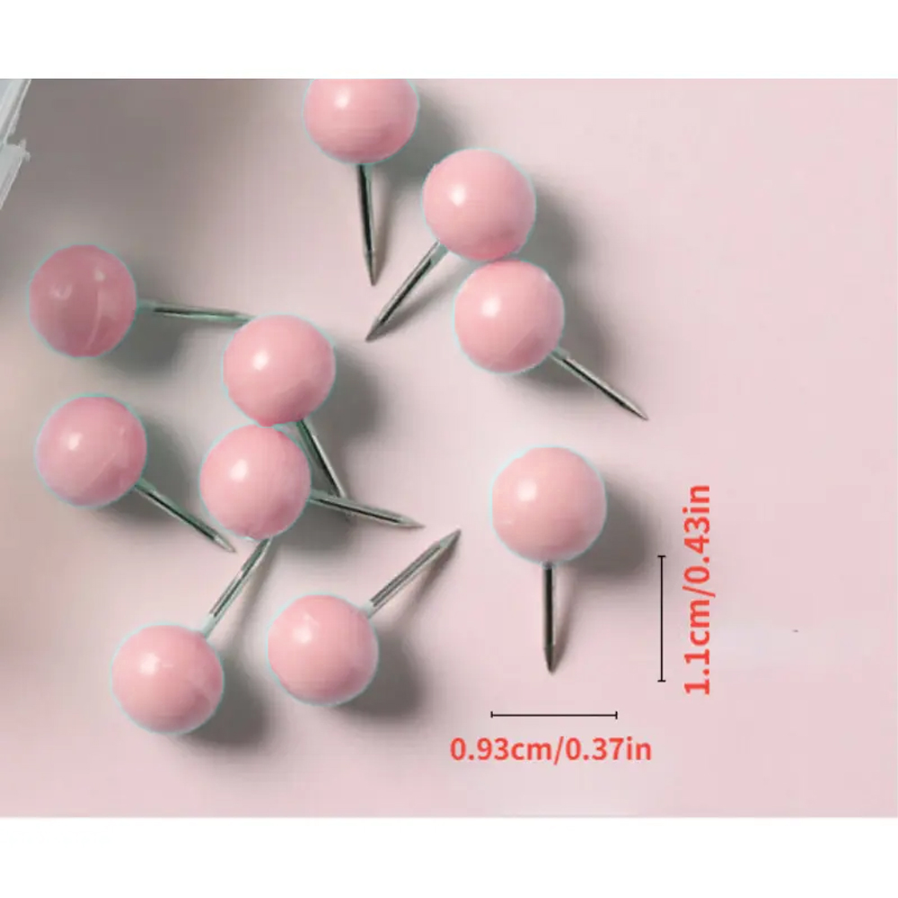 Star Babies - Push Pins - 40 Pcs - Pink - Small