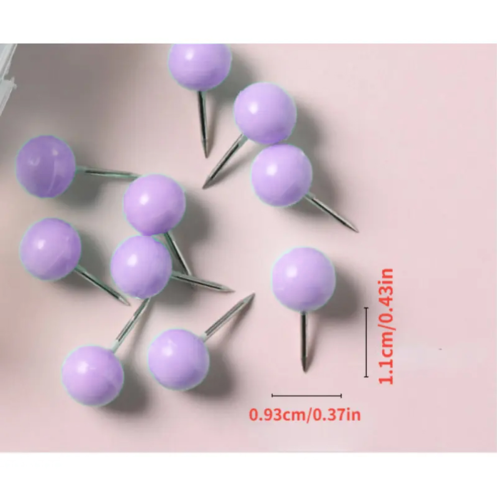 Star Babies - Push Pins - 40 Pcs - Purple - Small