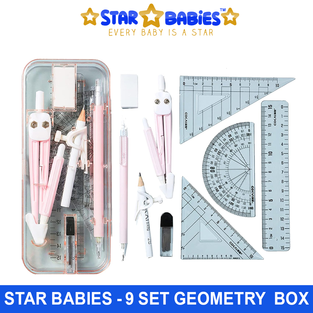 Star Babies - Geometry Set - 9 Pcs - Pink