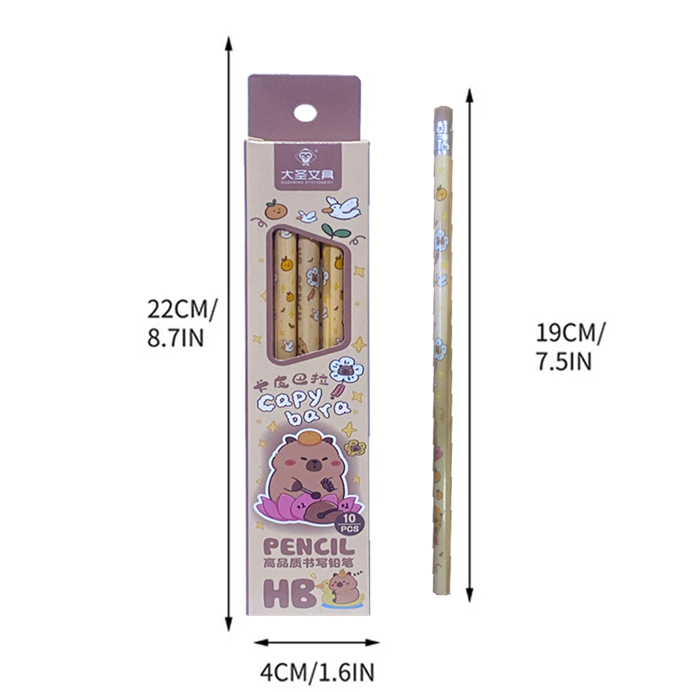 Star Babies - Cute Cartoon Patterned Student Pencils - 10 Pcs