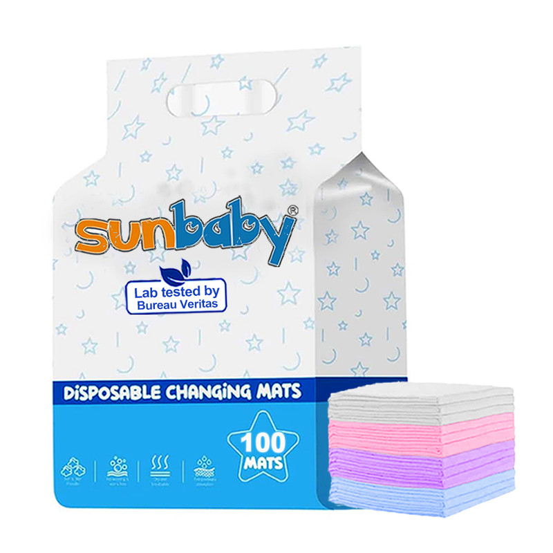SunBaby - Disposable Changing Mats - Multicolor - 45x60 cm - 100 Pcs