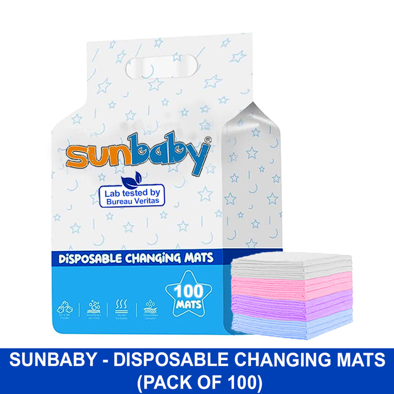 SunBaby - Disposable Changing Mats - Multicolor - 45x60 cm - 100 Pcs