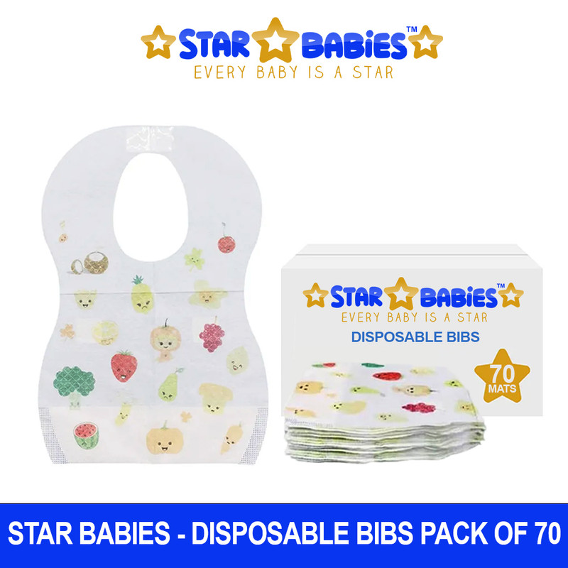 Star Babies - Disposable Bibs - Fruits - Pack of 70