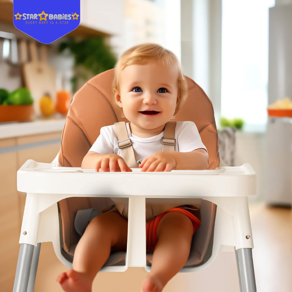 Star Babies Baby Highchair - White
