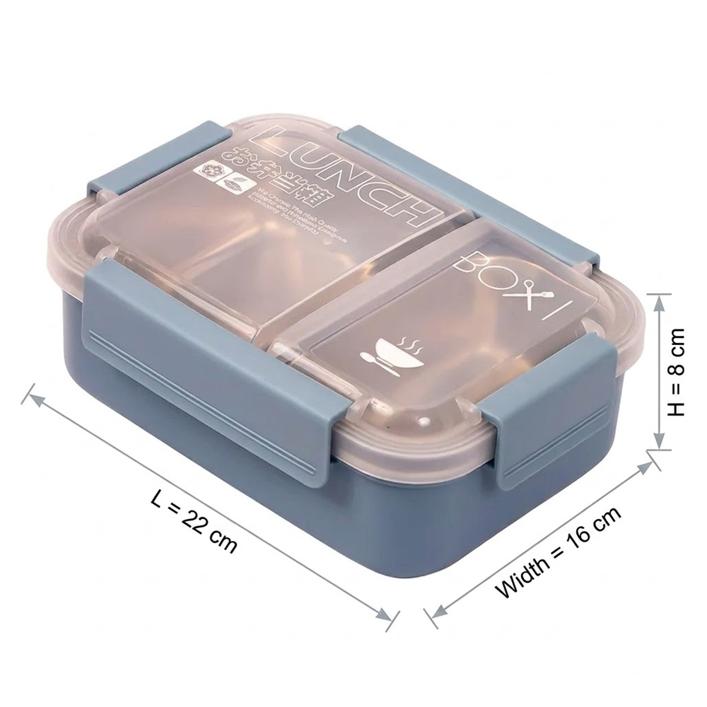 Star Babies - 2 Compartment Lunch Box With Food Jar - Blue - 550 ml
