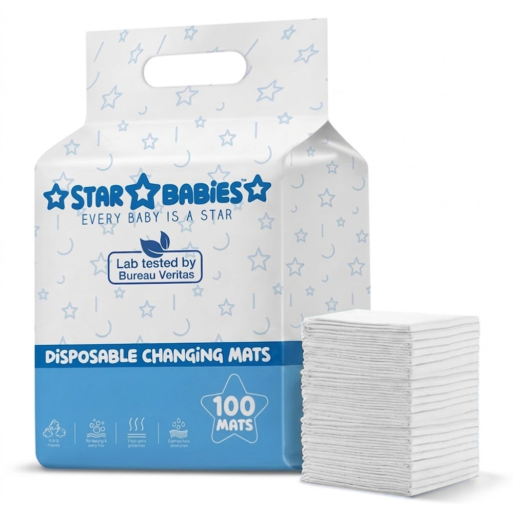 Star Babies - Disposable Baby Changing Mats - Pack of 100