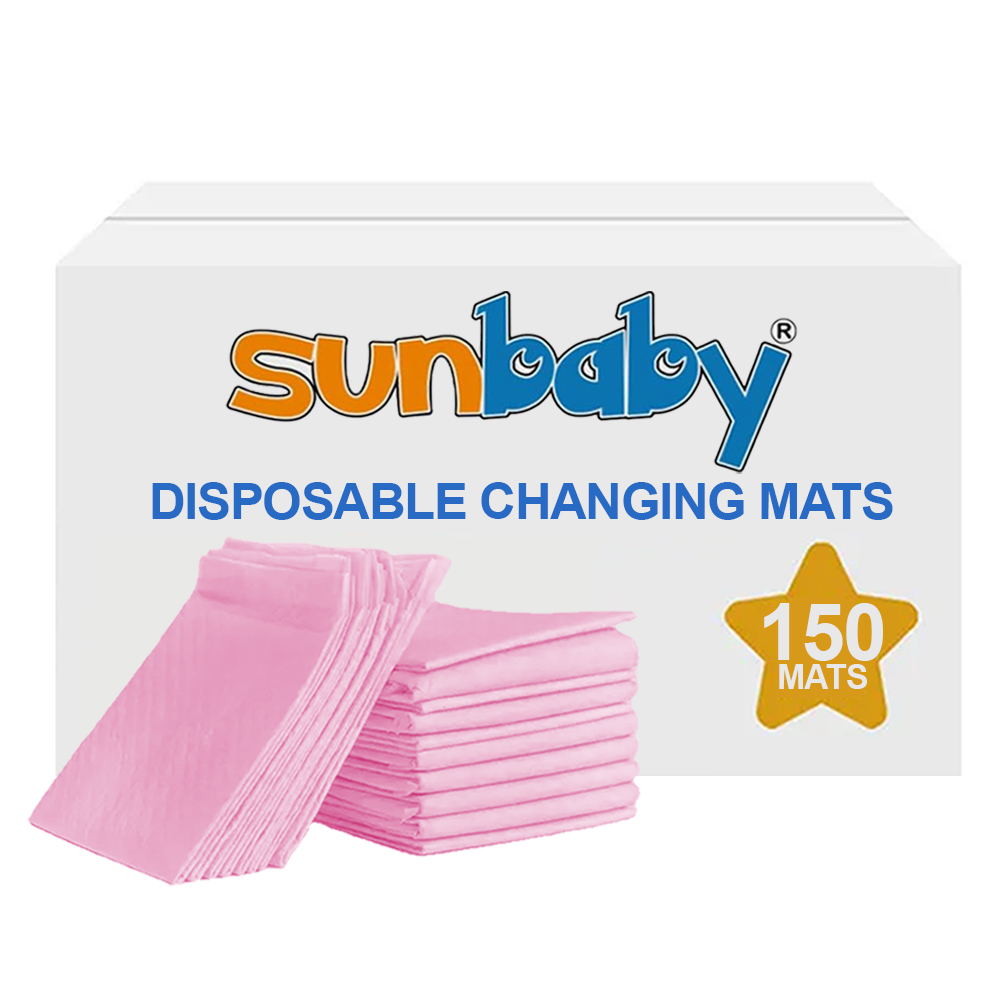 Sunbaby - Disposable Changing Mats Pack Of 150 - Pink