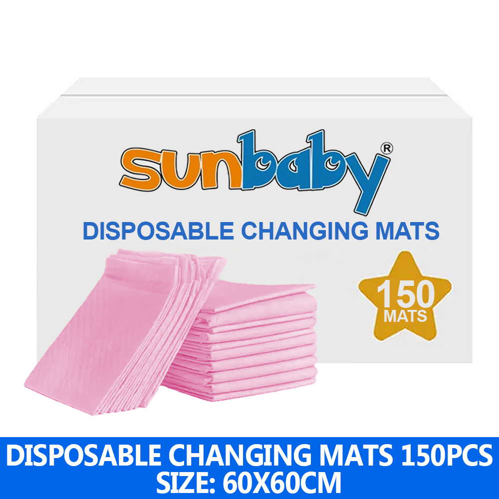 Sunbaby - Disposable Changing Mats Pack Of 150 - Pink