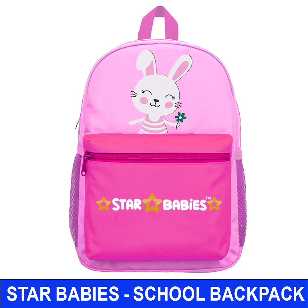 Star Babies - Kids Backpack - Rabbit - Pink - 16-Inch/41cm