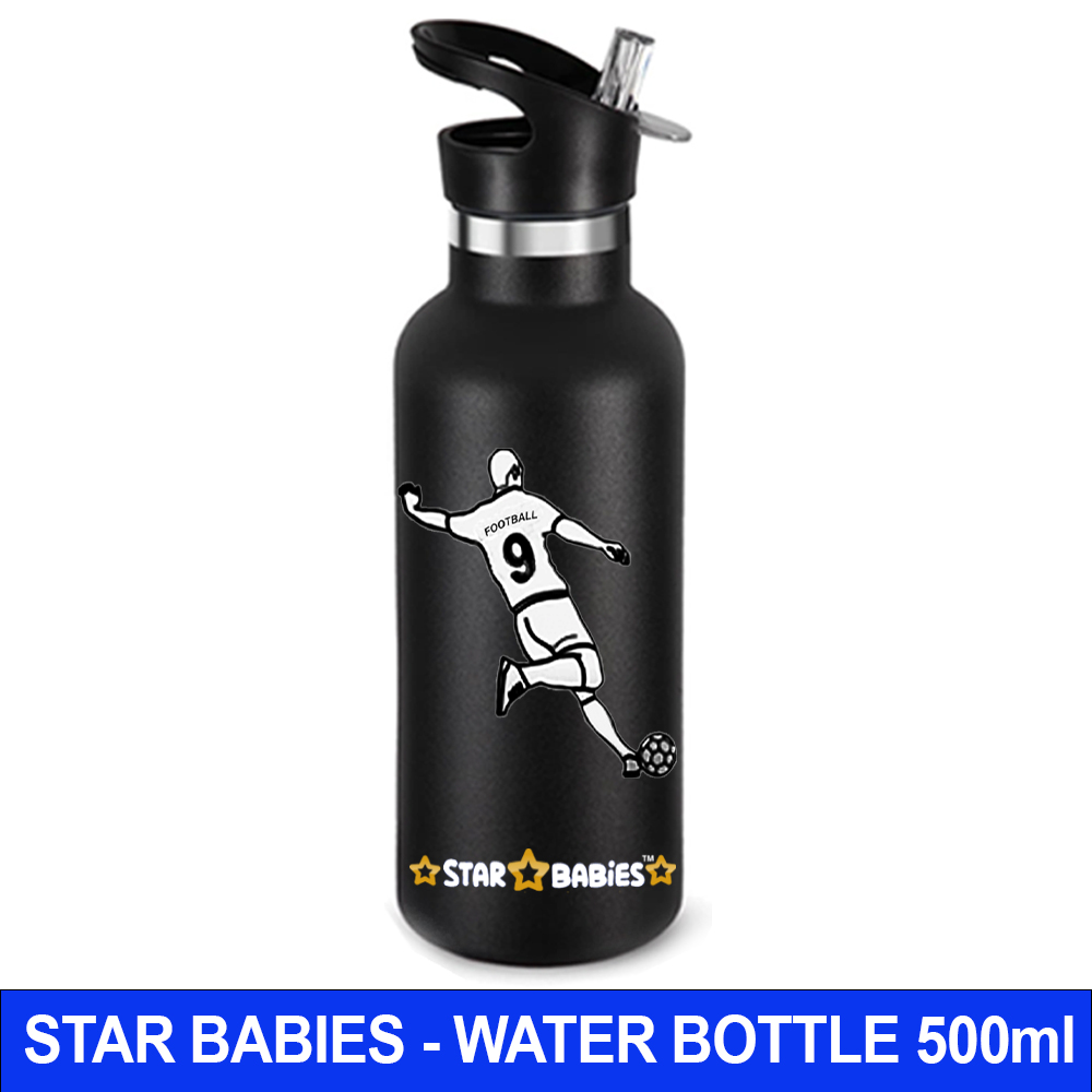 Star Babies - Stainless Steel Water Bottle - Football - 500ml