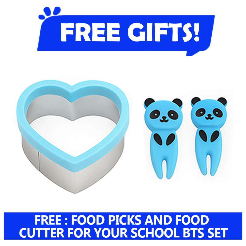 Star Babies - School Backpack & Bento Lunch Box Set - Dino - 2 Pcs with Free Sandwich cutter, Fruits Picks