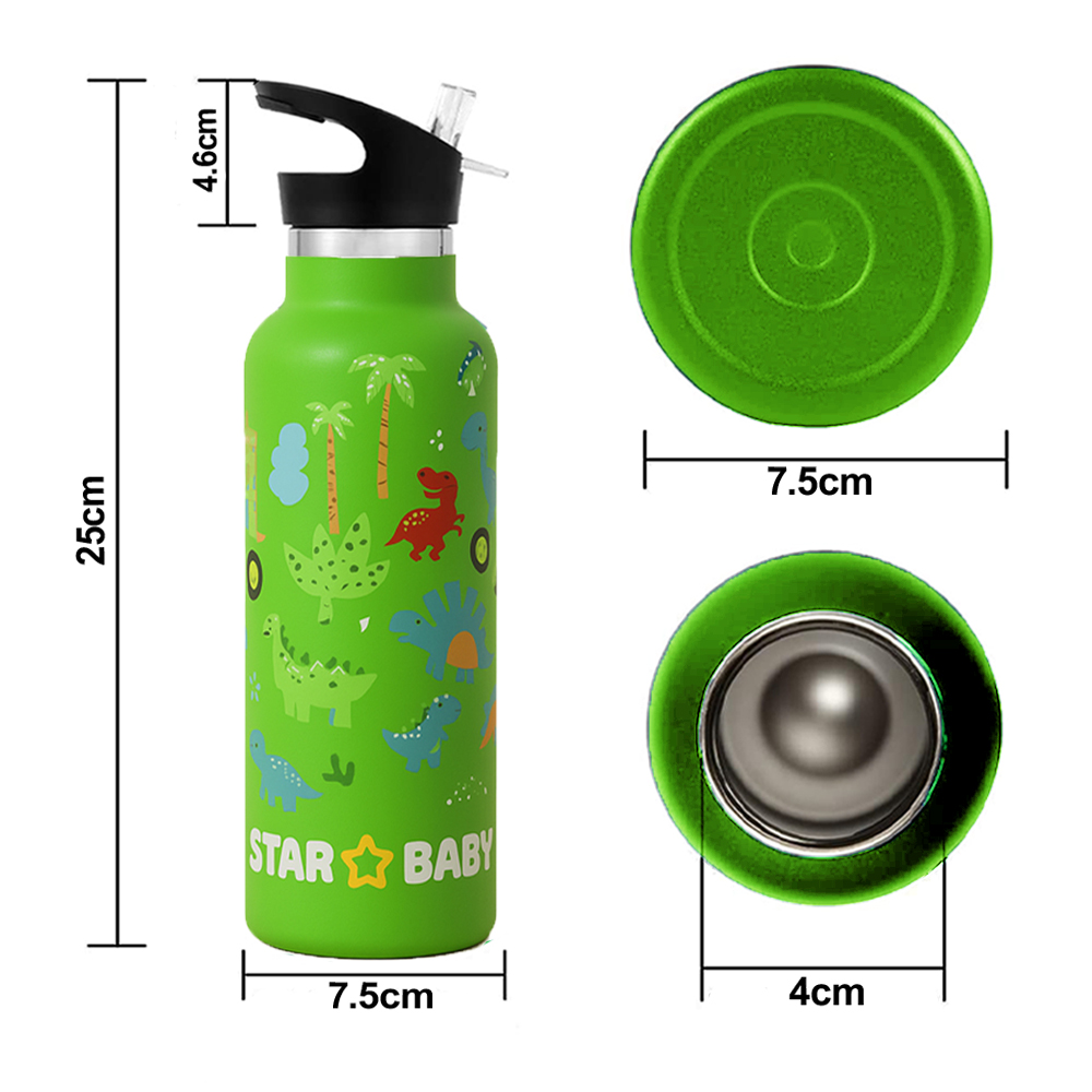 Star Babies - Stainless Steel Bottle & Food Jar + 2 Fruit Picks + Face Towel