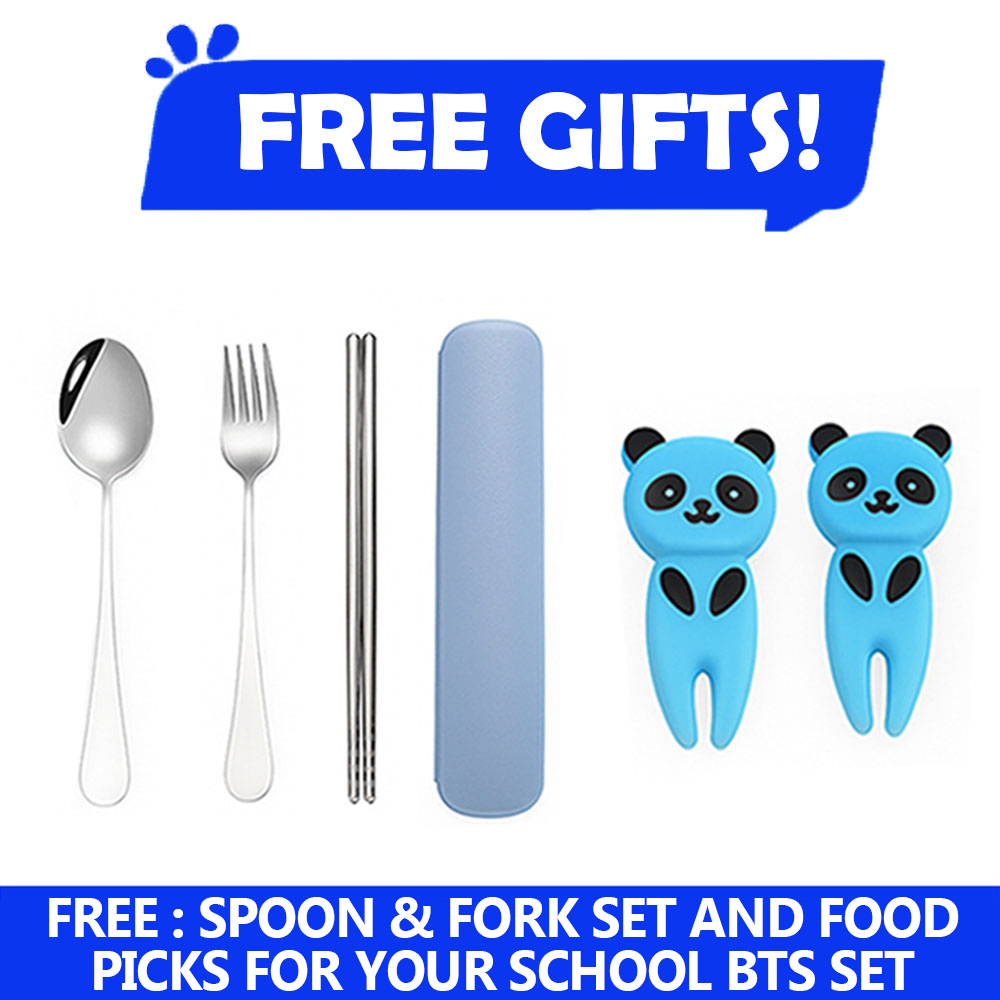 Star Babies - Stainless Steel Bottle & Food Jar + 2 Fruit Picks + Fork-Spoon Set