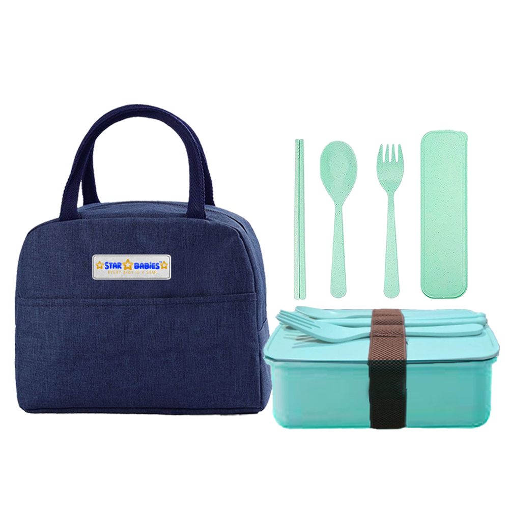 Star Babies - Insulated Lunch Bag With Lunch Box And Cutlery Set - 6 Pcs