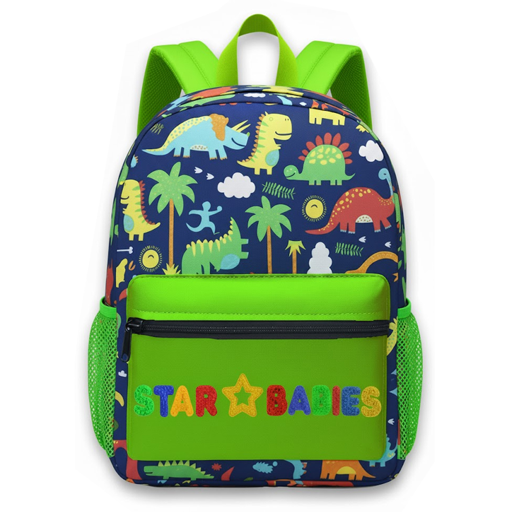 Star Babies - Jungle Print School Bag - Green