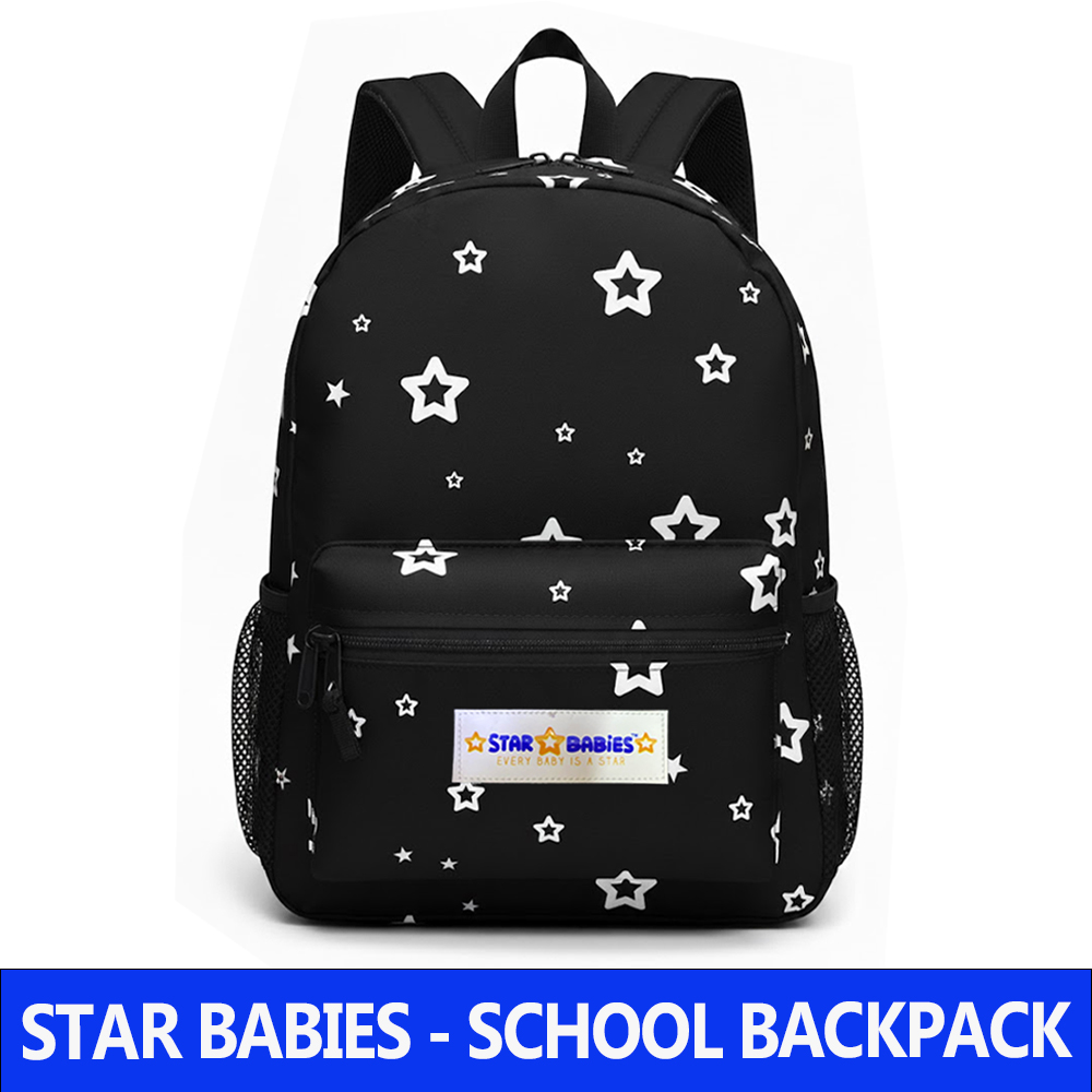 Star Babies - Star Print School Bag - Black