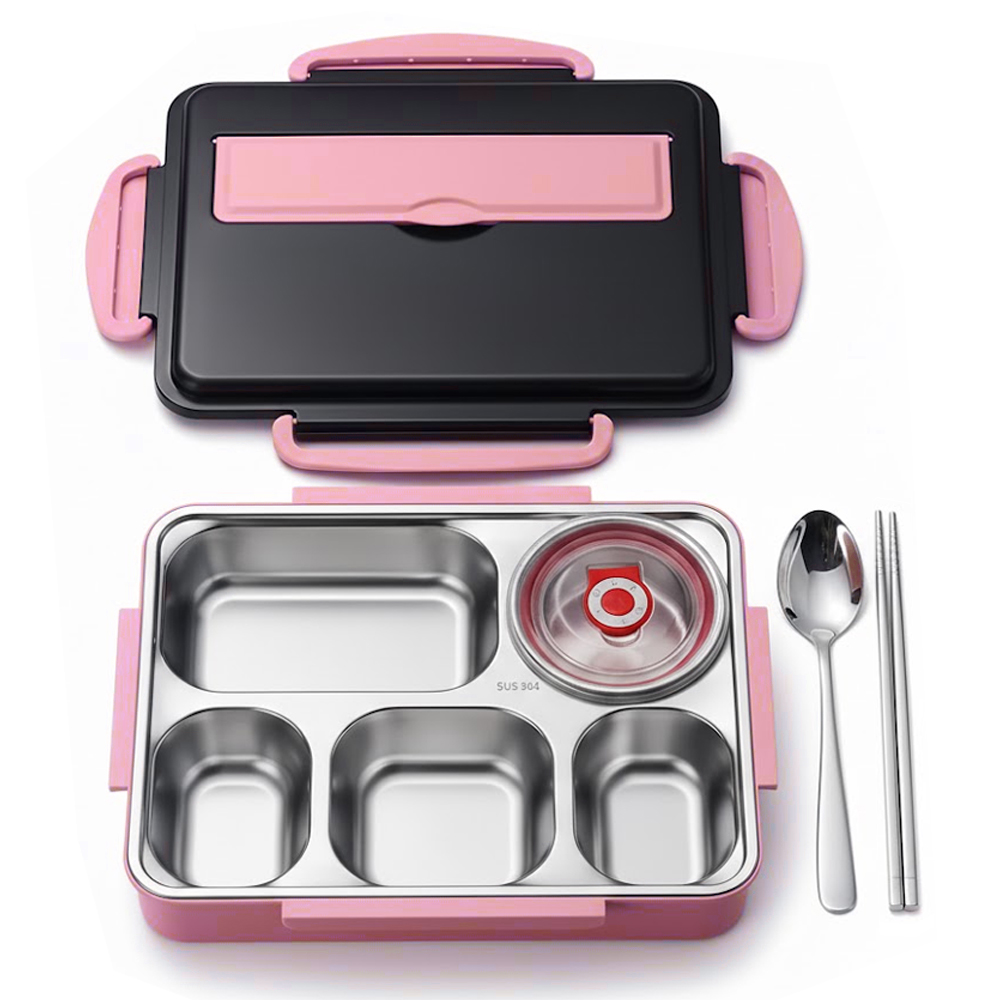 Star Babies - Stainless Steel Bento Lunch Box With 5 Compartments - Multicolor