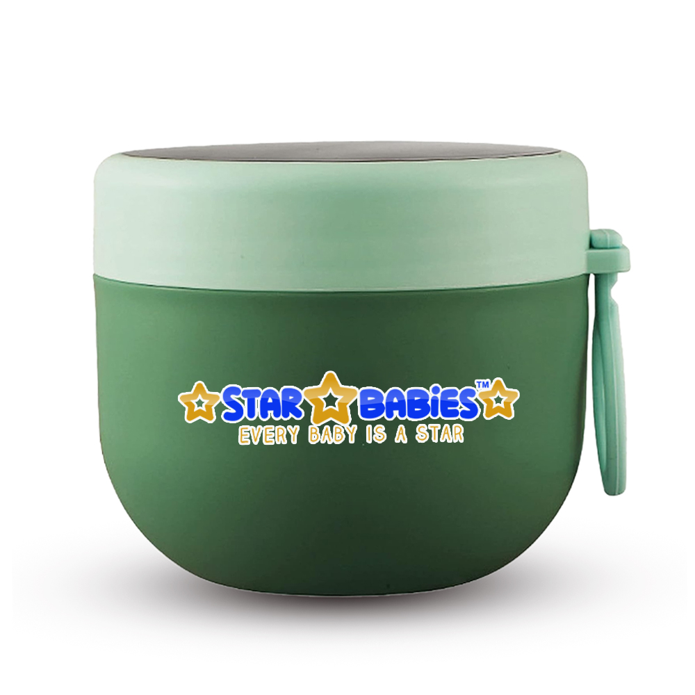 Star Babies - Stainless Steel Food Jar With Spoon - Multicolor