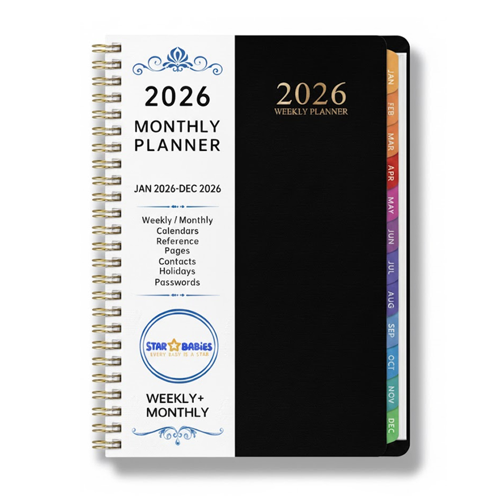 Star Babies - 2026 Weekly & Monthly Planner - Multicolor