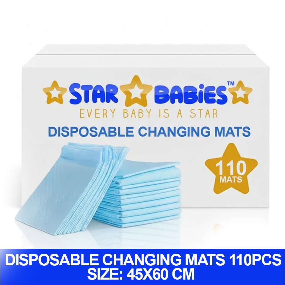 Star Babies Disposable Changing Mats - Large - 110 Pcs