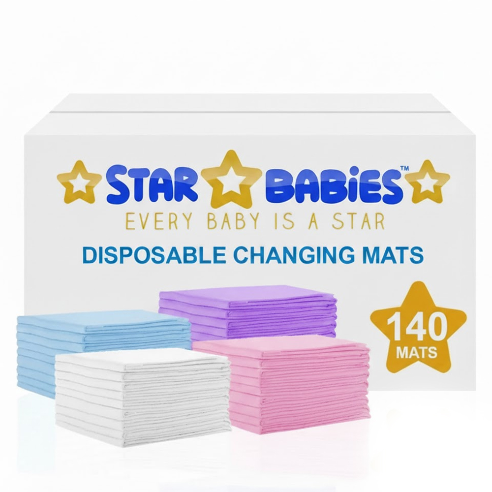 Star Babies Disposable Changing Mats - Multicolor - Large - 140 Pcs