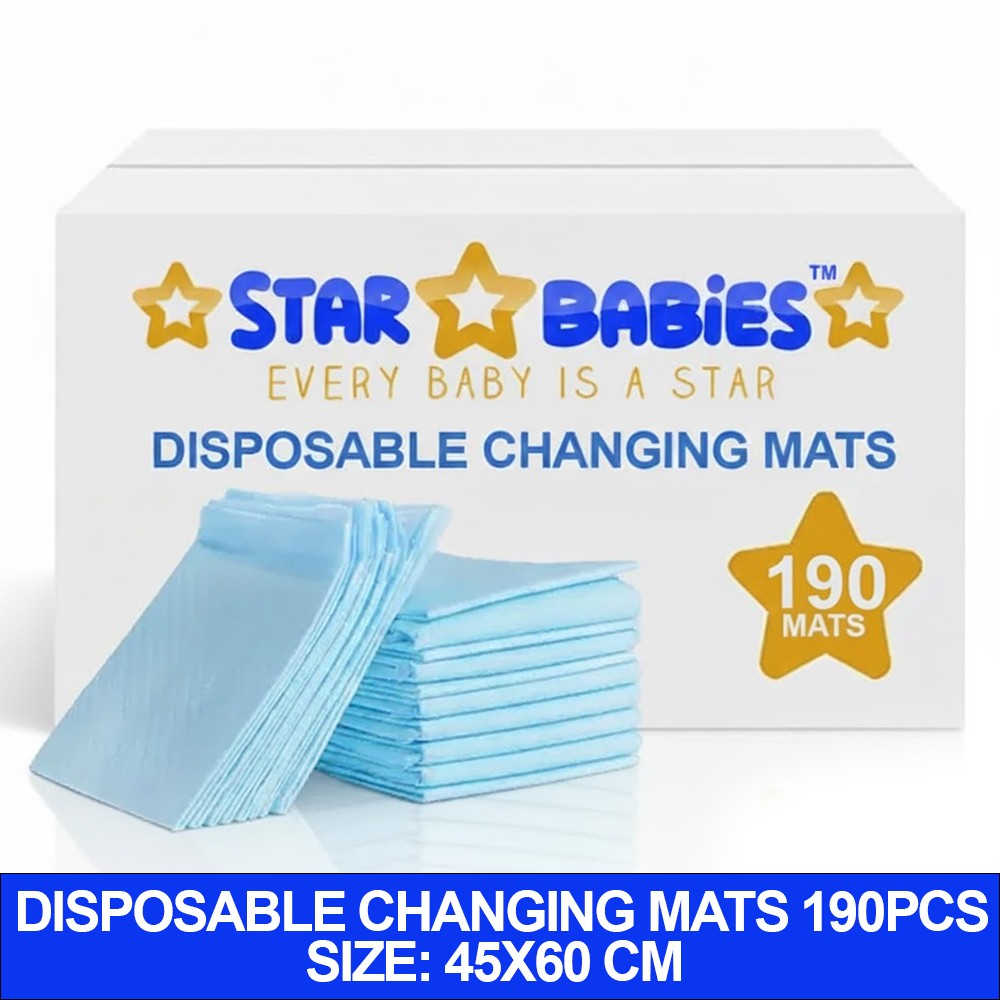 Star Babies Disposable Changing Mats - Large - 190 Pcs