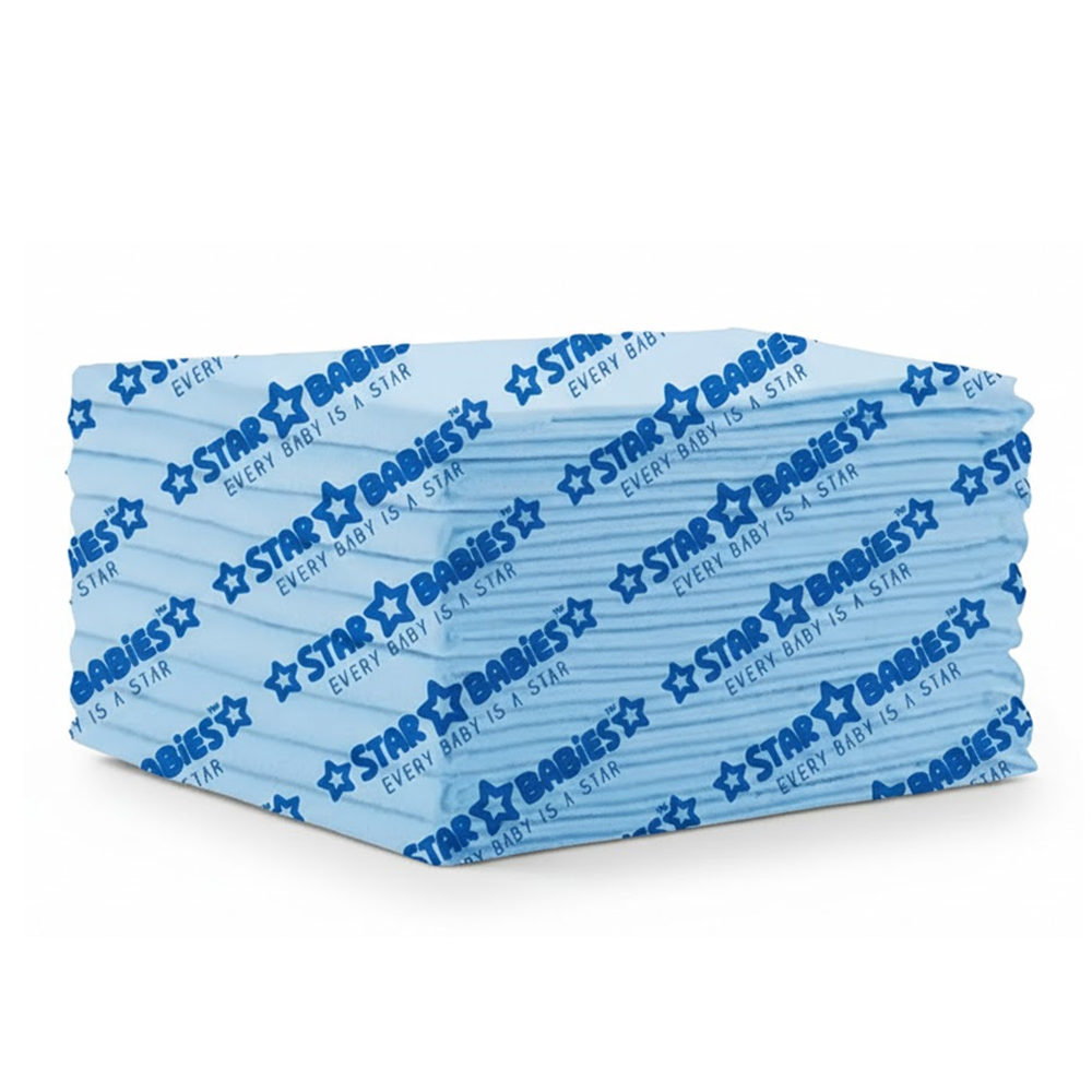 Star Babies - Disposable Changing Mats 60cm X 90cm - Blue - 10 pcs