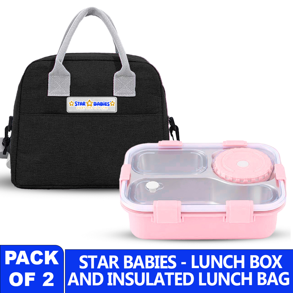 Star Babies Insulated Lunch Bag With Bento Lunch Box - Pack Of 2
