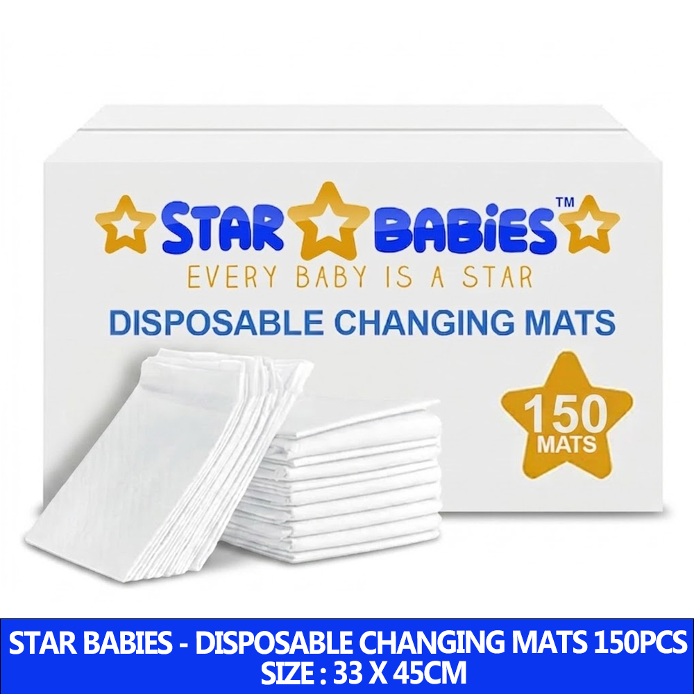 Star Babies - Disposable Changing Mats - White - 33x45 cm