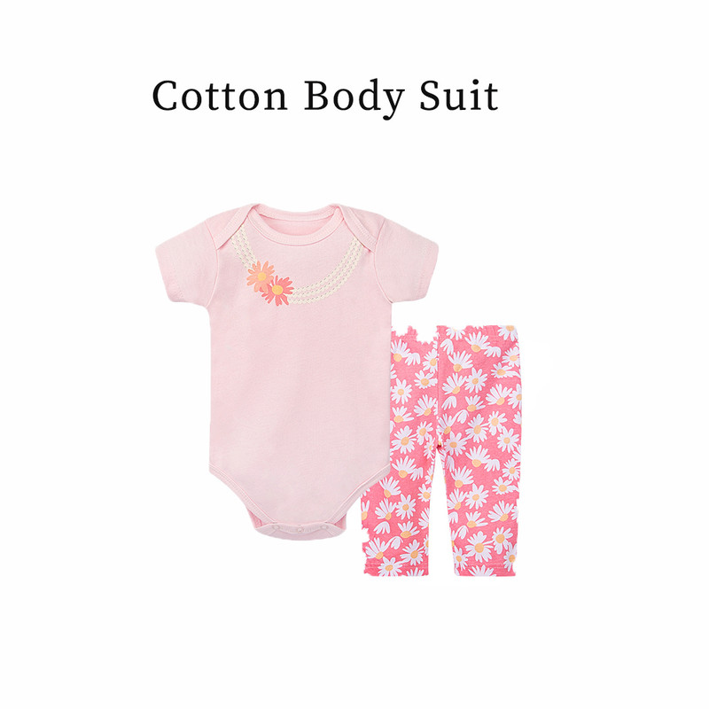 Factory Price 6pc-Set Girl's Wear Gift Set Floral - Pink