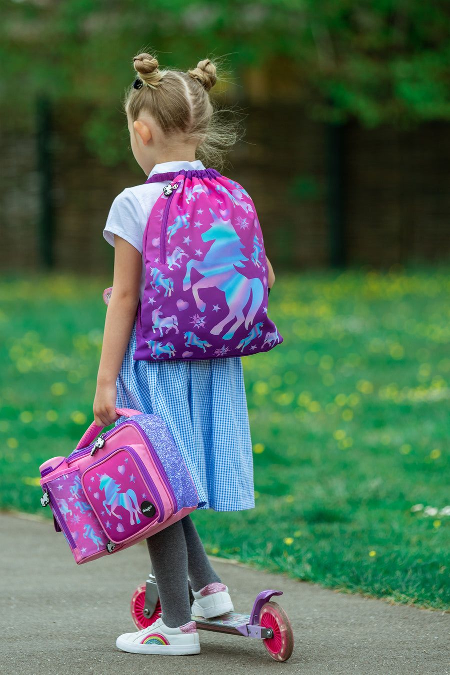 Fringoo - Square Fringoo Lunch Bag - Unicorn Ombre
