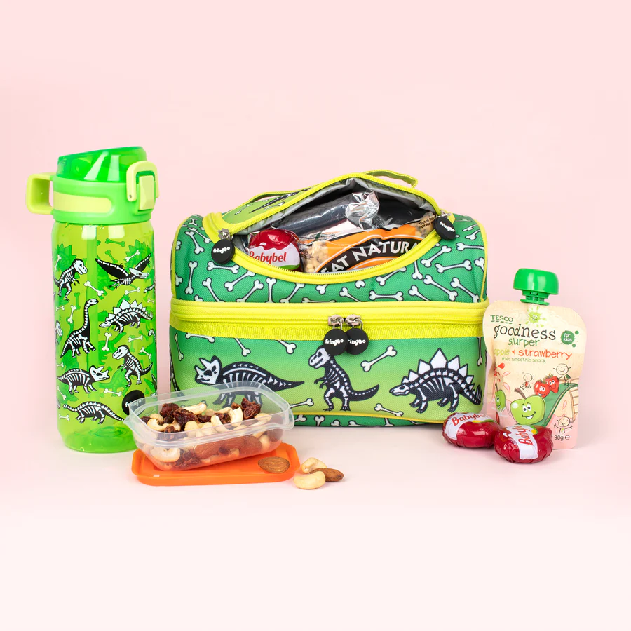 Fringoo - Straw Bottle 650 ml- Dinosaur Lunch Time