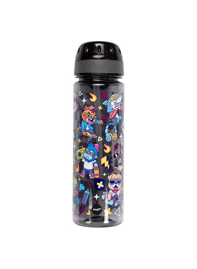 Fringoo - Straw Bottle 650ml - Cool Dude