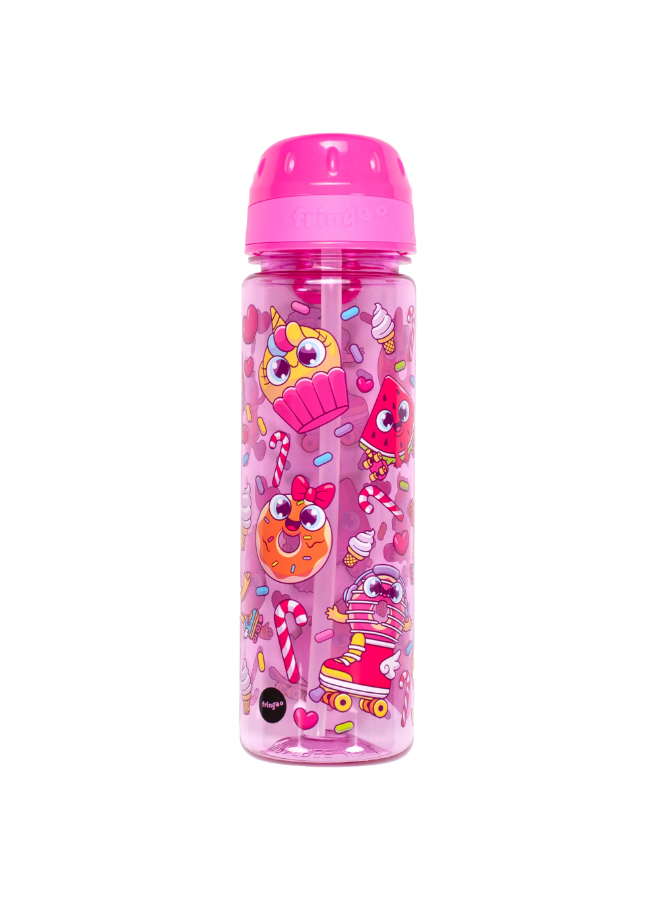 Fringoo - Straw Bottle 650ml - Donuts Skate