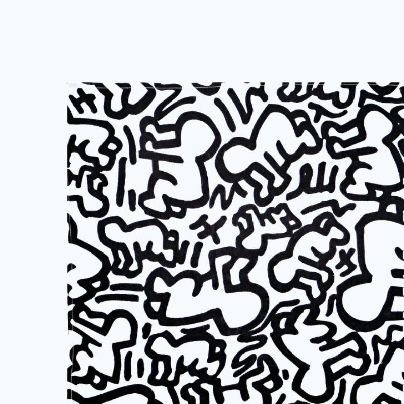 Etta Loves - Keith Haring Baby Sensory Muslin Burp Cloth - XL