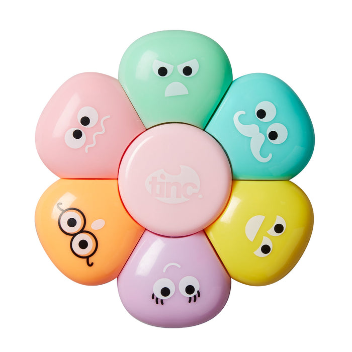 Tinc - 6-In-1 Pastel Flower Highlighter - Multicolor