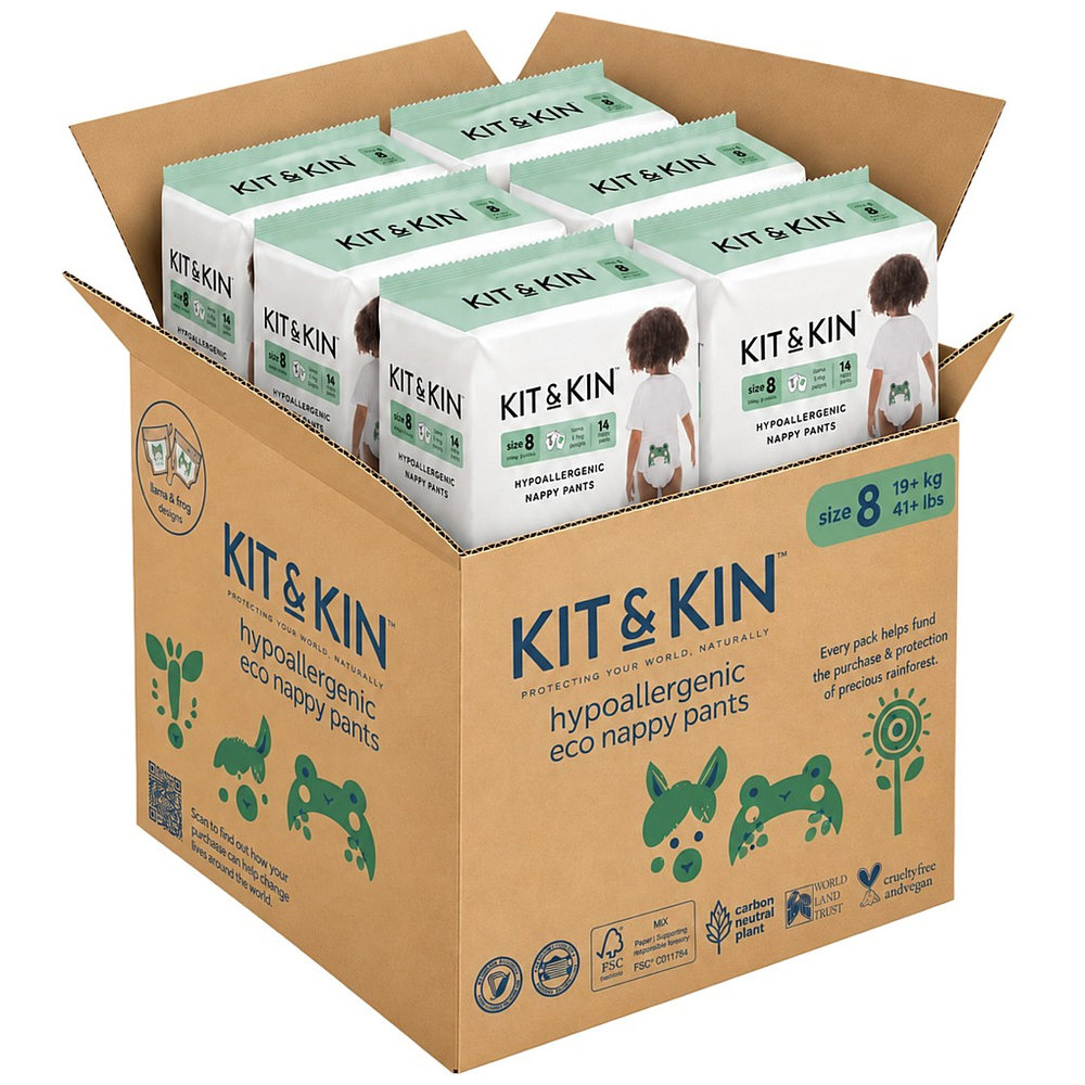 Kit & Kin - Eco Pull Up Diapers Size YPZ8 - 16+kg - Pack of 6 - 84 Pcs