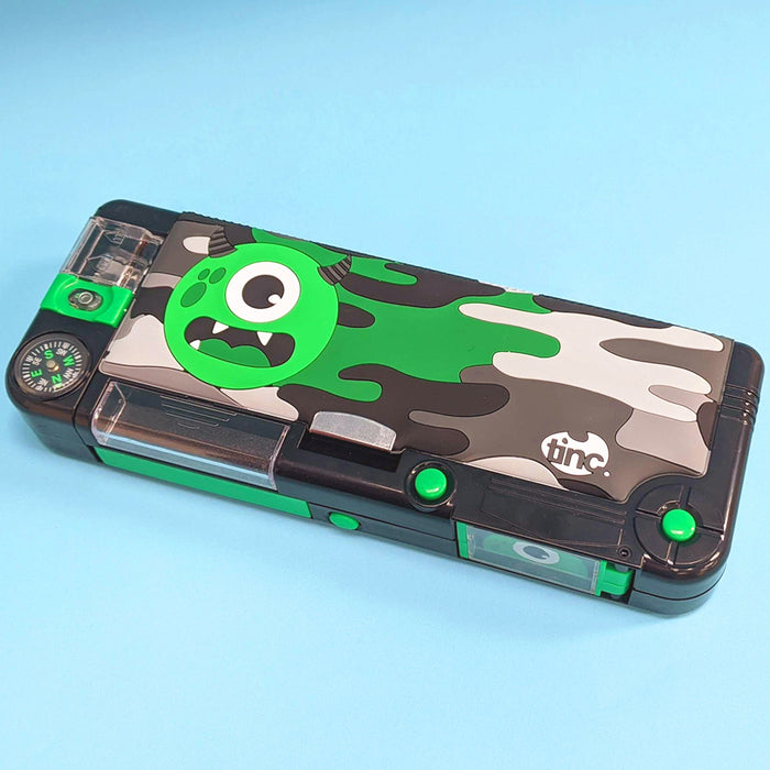 Tinc - Camo Monster Compartment Pencil Case - Multicolor