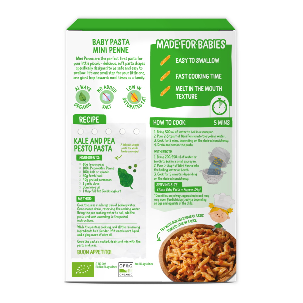 Piccolo - Baby Cooking Mini Pasta Penne 10-36m