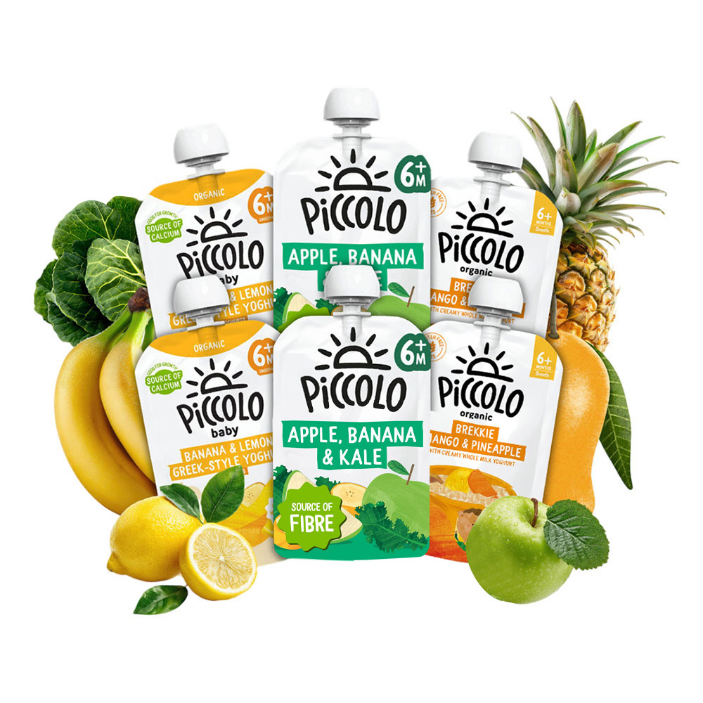 Piccolo - Organic Fruit And Brekkie Pouch Bundle - 6 Pc Set