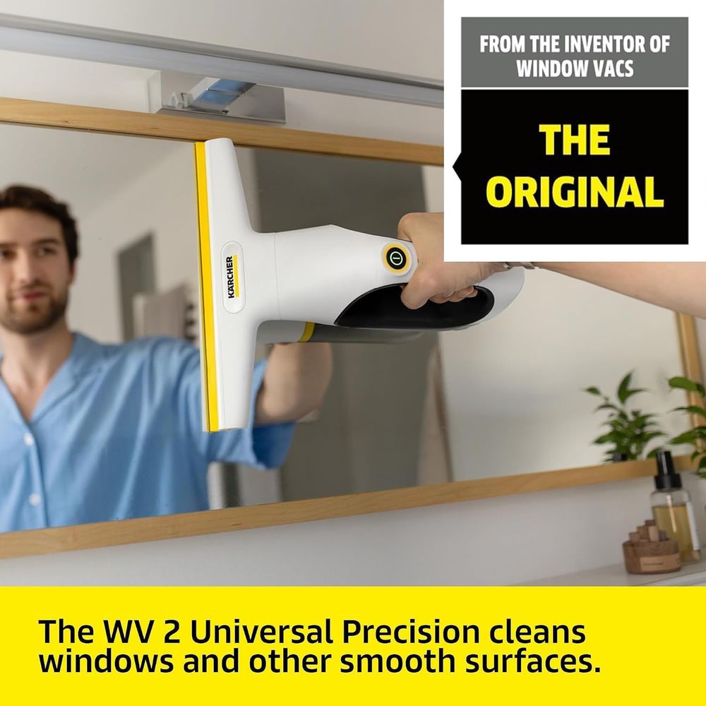 Karcher - WV 2 Universal Care Handheld Window Vacuum Cleaner - White
