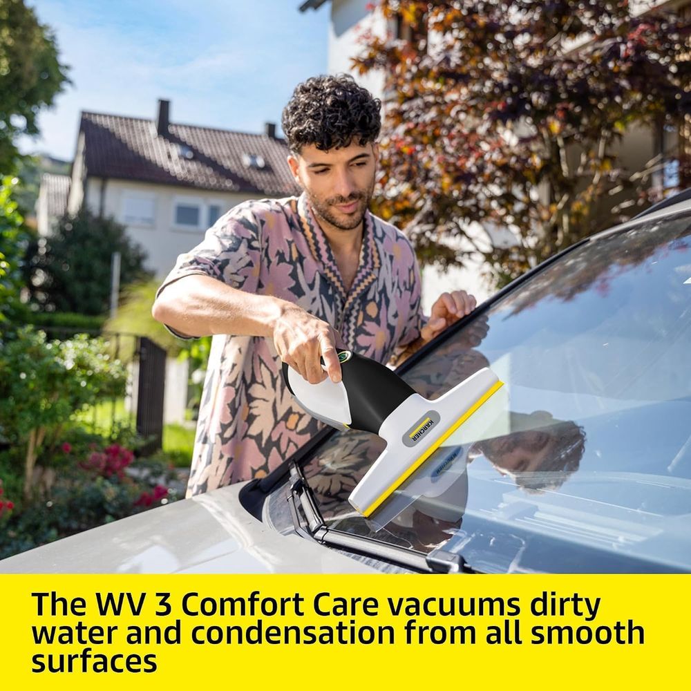 Karcher - WV 3 Comfort Natural Care Window Vacuum Cleaner - White