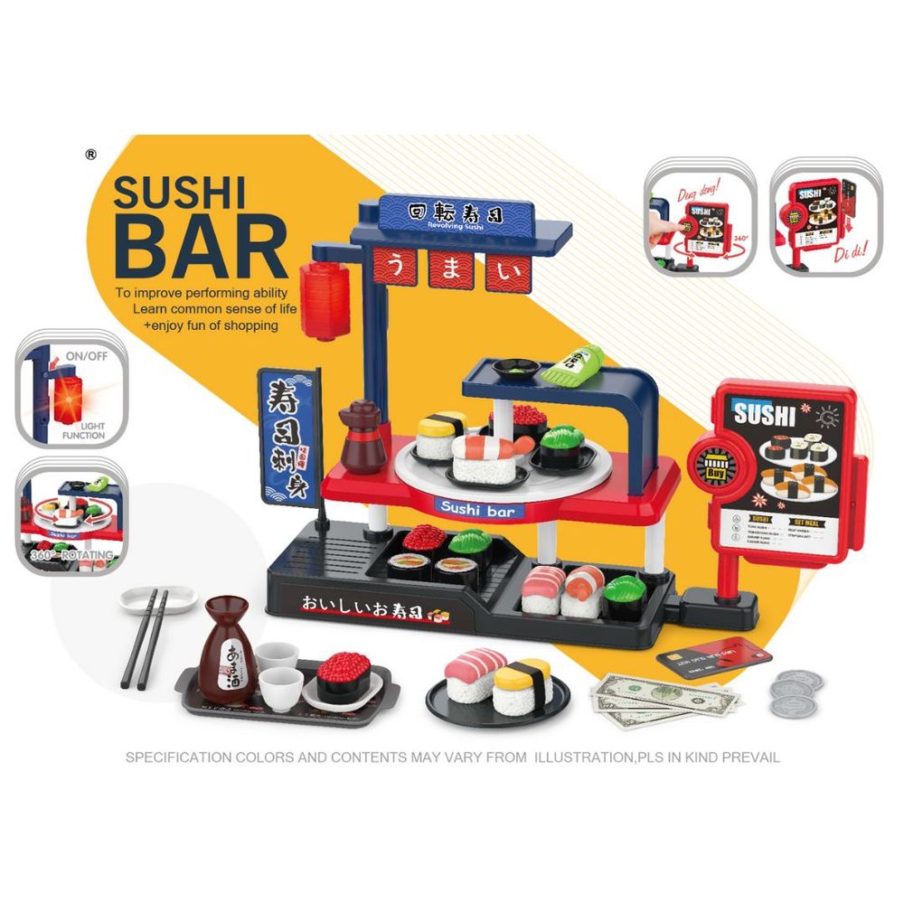 Mini Panda - Mini Sushi Bar Pretend Playset - Multicolor - 66 Pcs