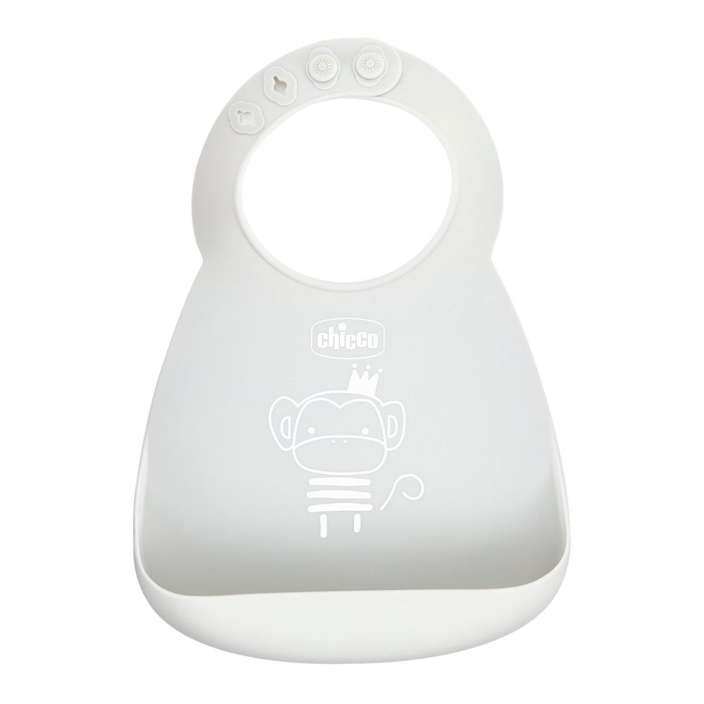 Chicco - Take Eat Easy Roll Bib - Grey